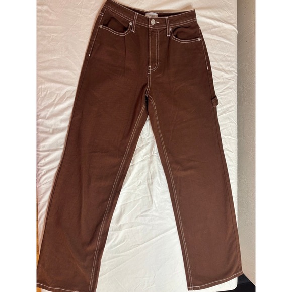 Forever 21 Brown Wide Leg Pants Size 24 - Picture 2 of 2